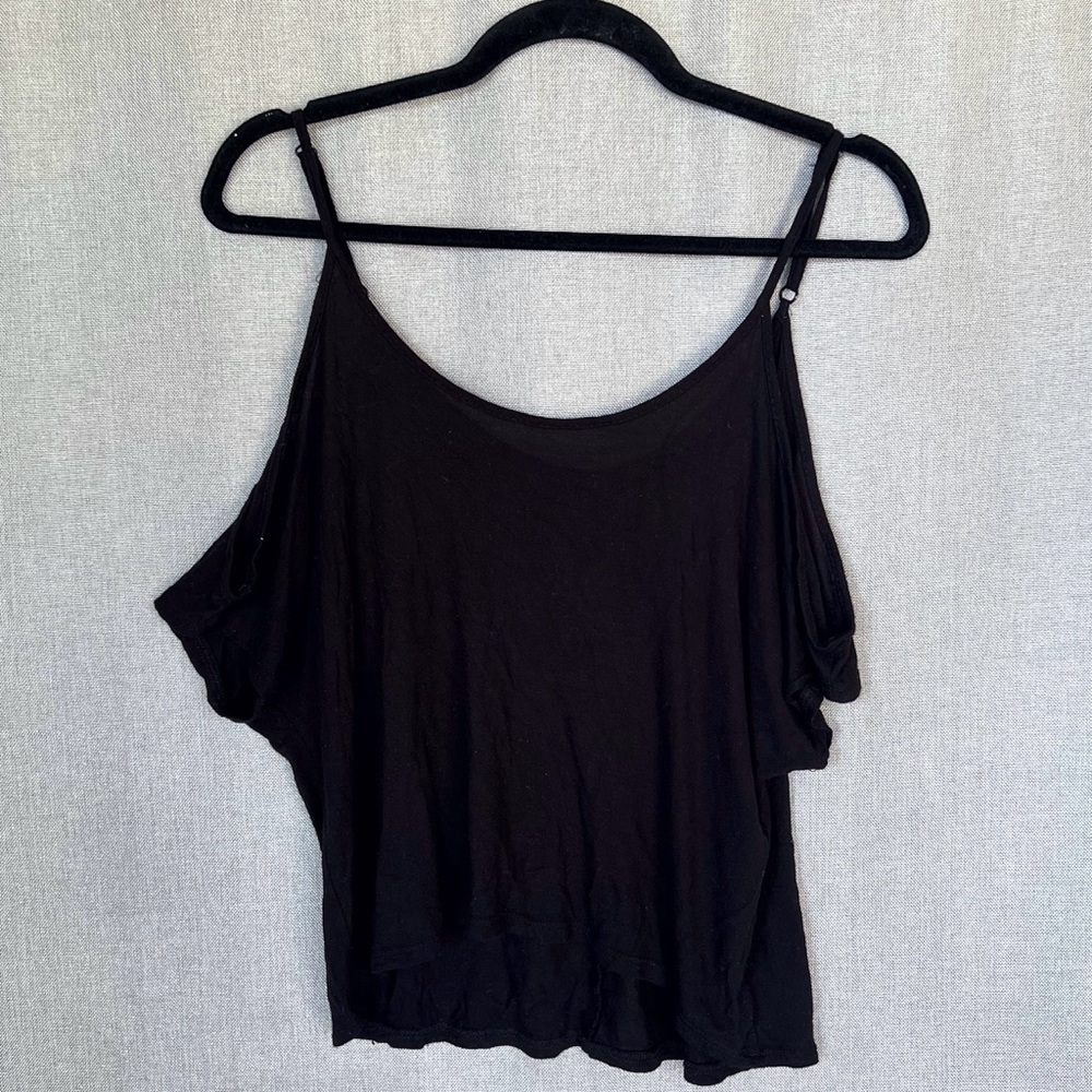 Love Culture Black Cut Out Off the Shoulder Top Size S